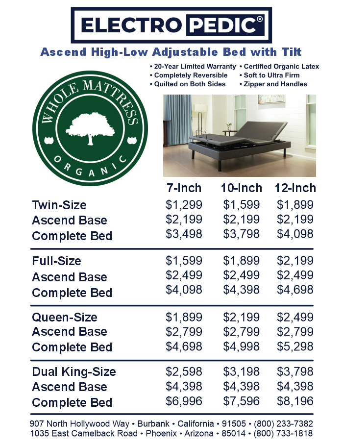 Ascend High-Low Adjustable Bedf with Tilt