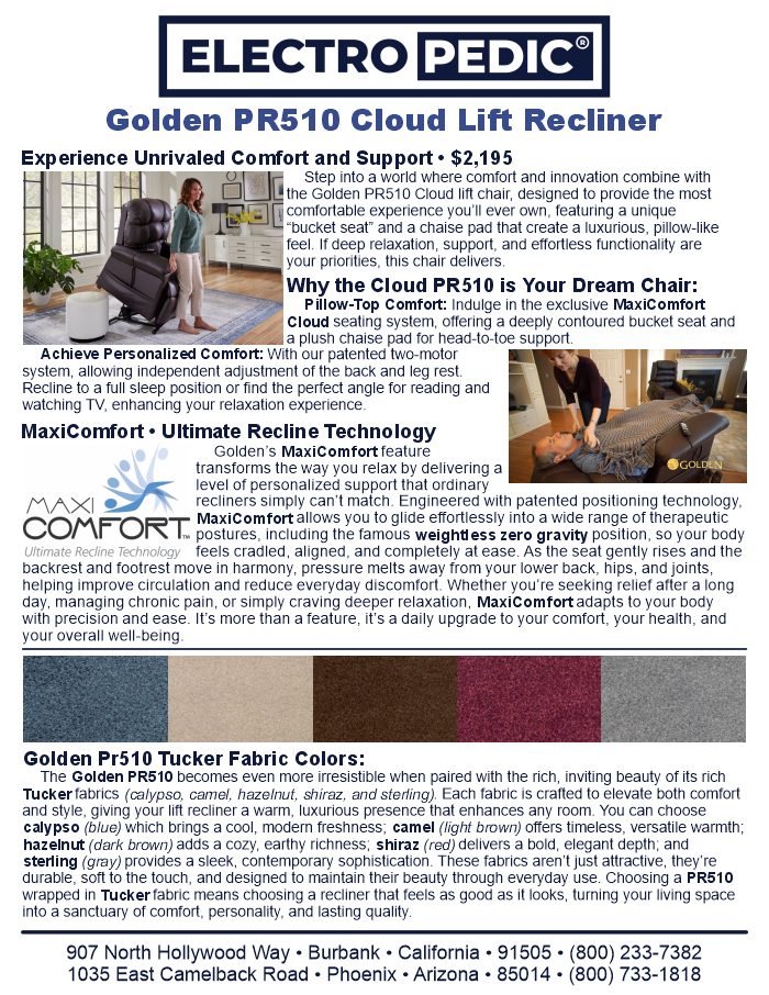 Golden PR510 Cloud Lift Chair