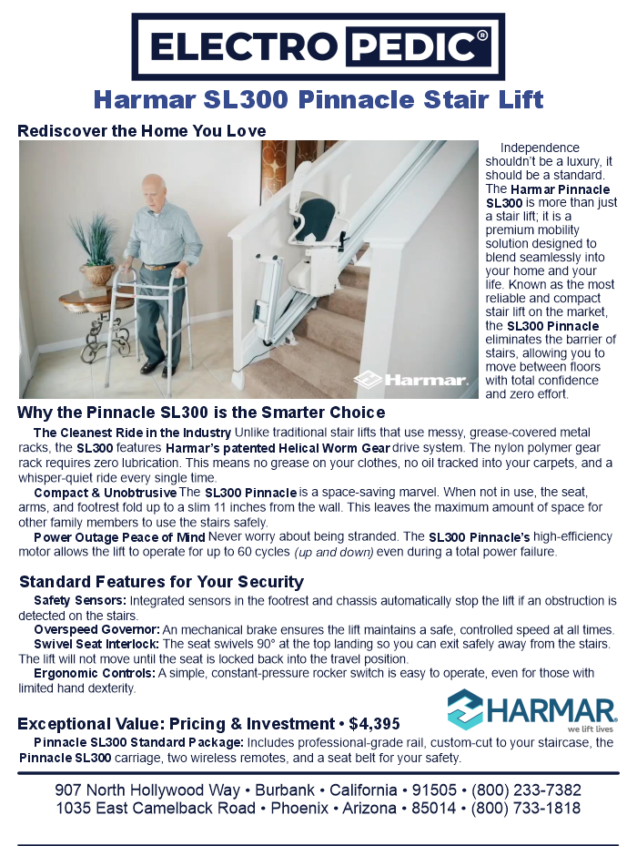 Harmar SL300 Pinnacle stair lift