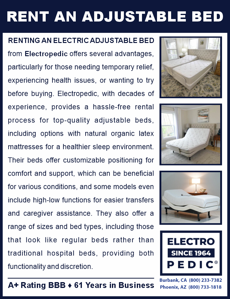 Rent an adjustable bed