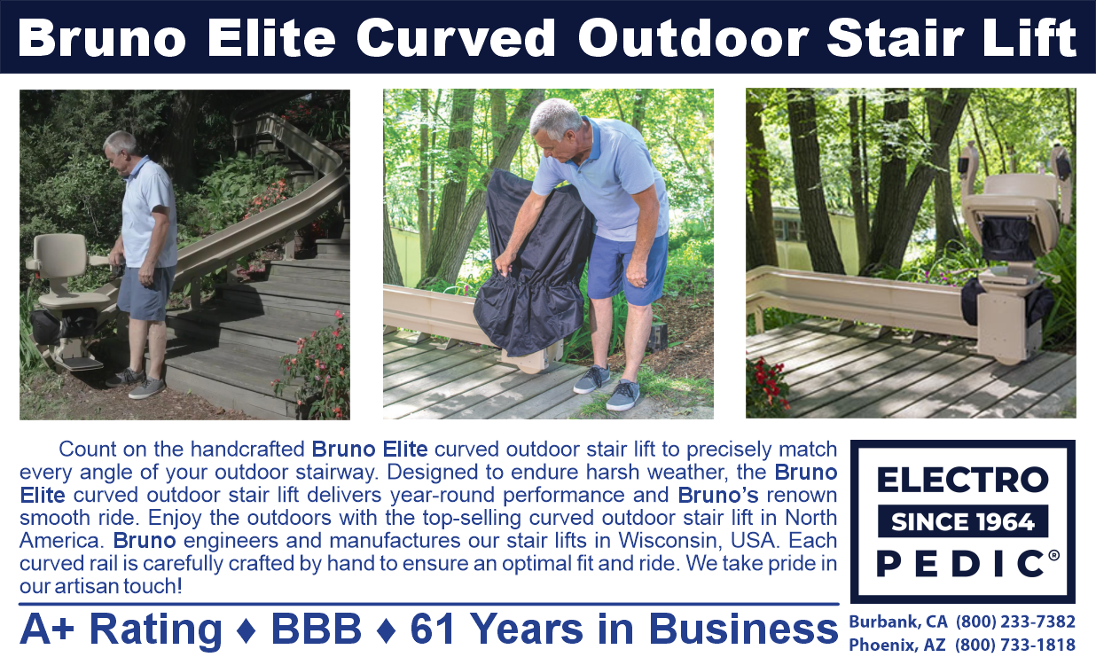 Bruno Elite curved outdoor stair lift