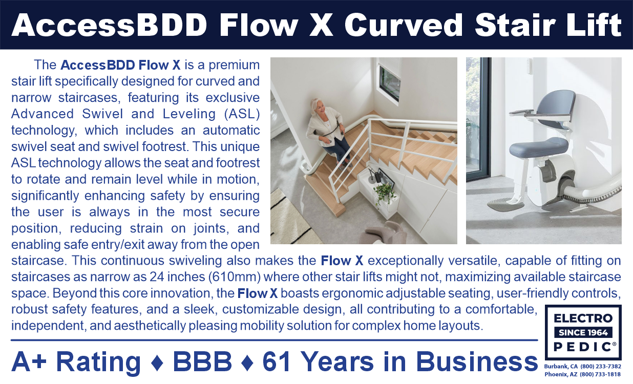 AccessBDD Flow X curved stair lift
