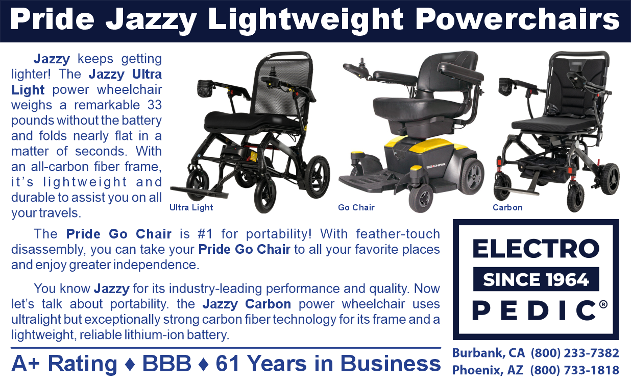 Pride Jazzy lightweight power wheelchairs