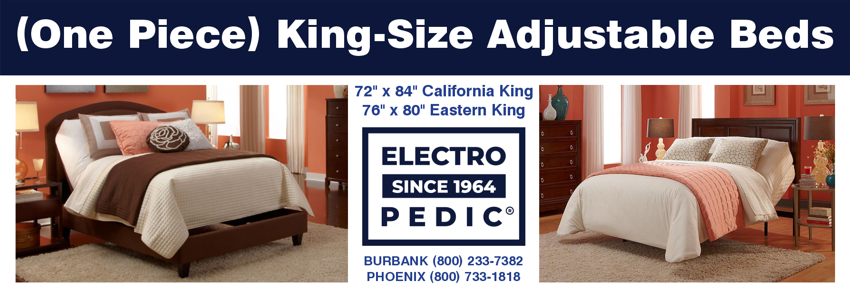 King-size (one piece) adjustable beds