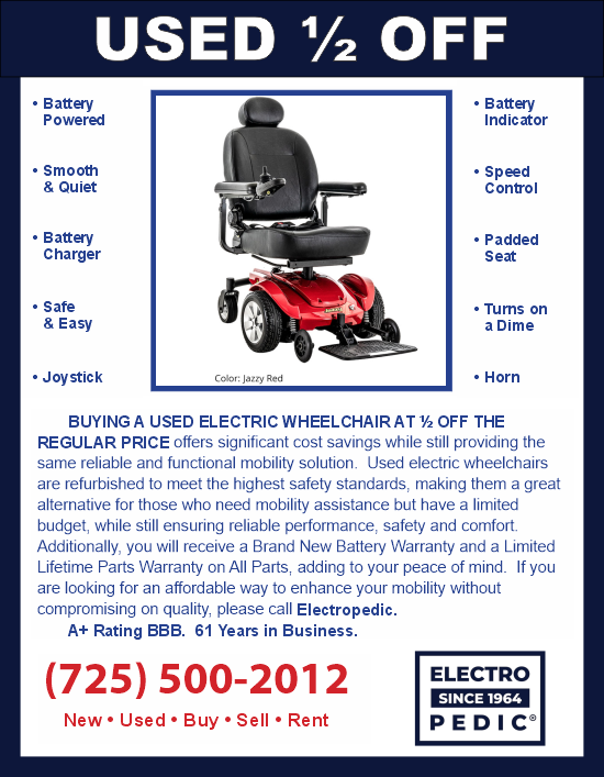 Used power wheelchairs ½ off