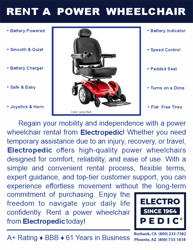 Rent a power wheelchair