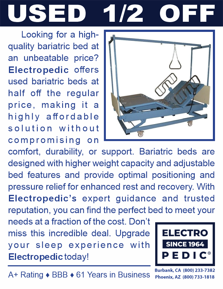 Used bariatric beds ½ off
