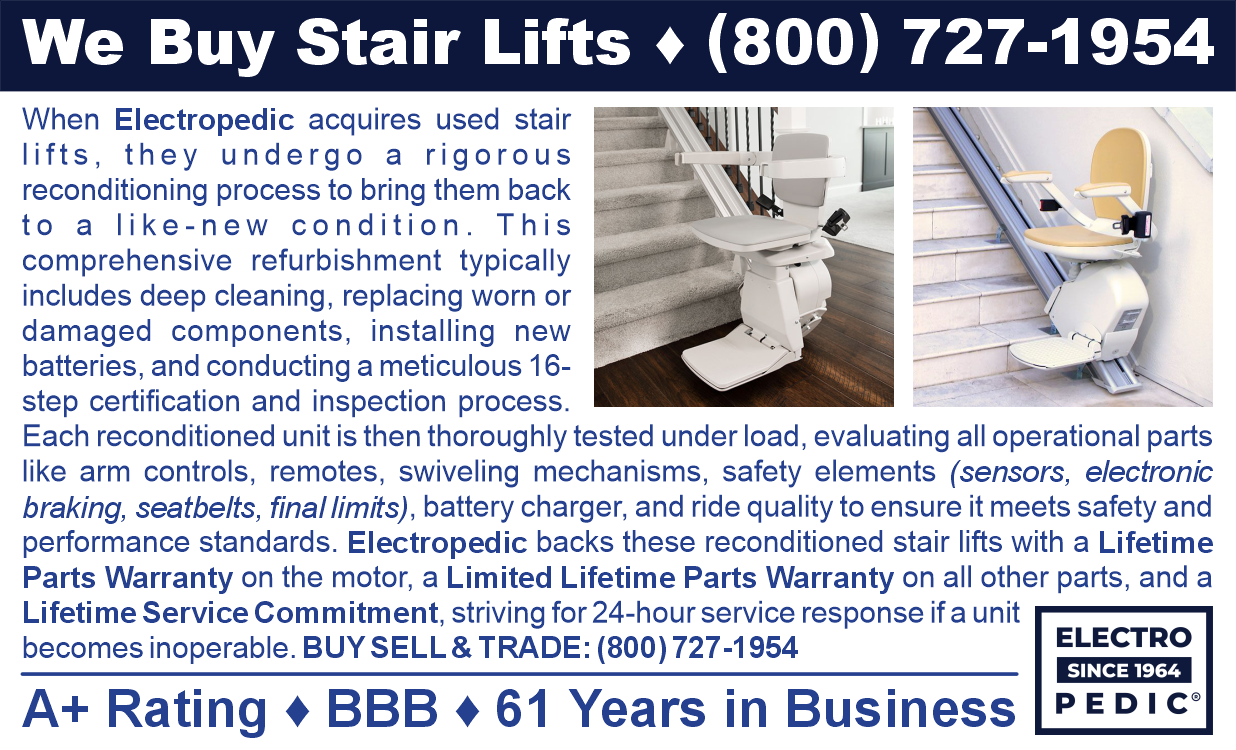 We buy stair lifts